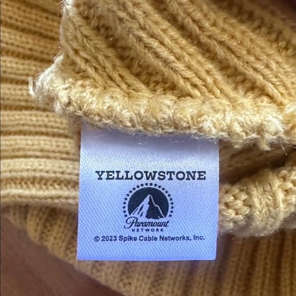 Yellowstone Dutton Ranch Yellow Ribbed Beanie - Picture 3 of 4
